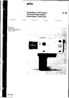Nizo S 30 manual. Camera Instructions.